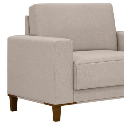 Poltrona Decorativa Sala De Estar Living Zaire M22 Linho Areia - Mpozenato