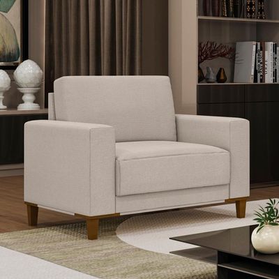 Poltrona Decorativa Sala De Estar Living Zaire M22 Linho Areia - Mpozenato