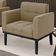 Poltrona Decorativa Base Madeira Preto Ana Suede Marrom Rt - Ibiza
