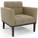 Poltrona Decorativa Base Madeira Preto Ana Suede Marrom Rt - Ibiza