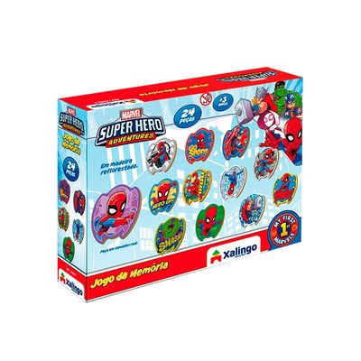 Jogo da Memória Xalingo Super Hero Adventure com 24 Peças