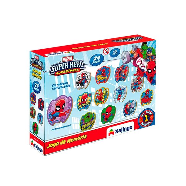 Jogo da Memória Xalingo Super Hero Adventure com 24 Peças