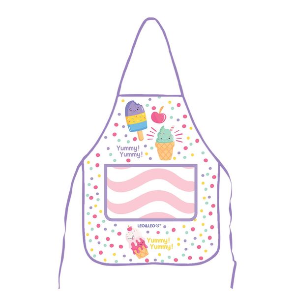 Avental Infantil Leonora Plástico Decorado Picolé Avental Infantil Leonora Plástico Decorado Picolé