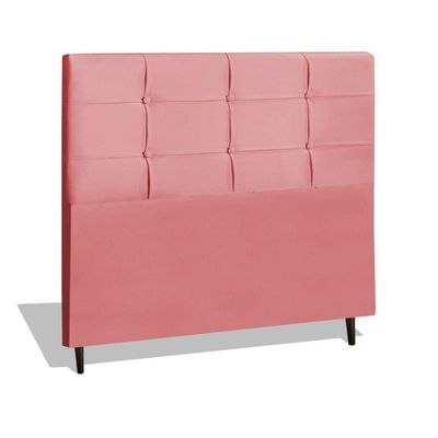 Cabeceira Estofada Box Casal Encosto Para Cama Hylux 144x126 Rosa