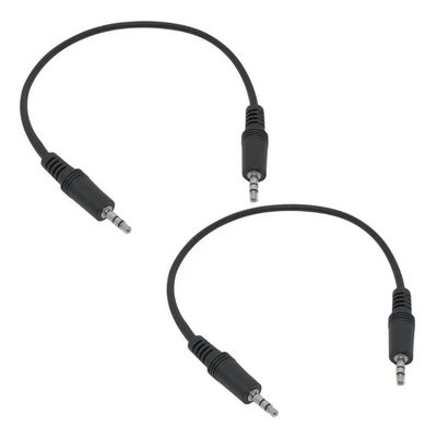 Kit 2 Cabos Auxiliar P2 X P2 Macho 30cm Para celular
