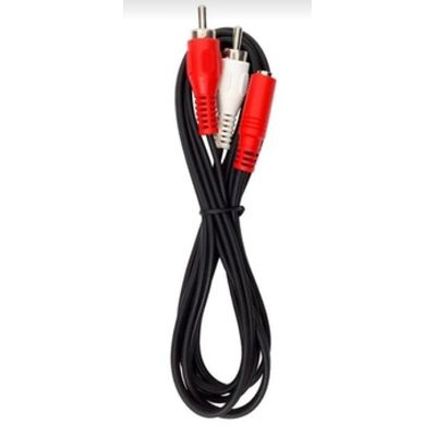 Kit 3 Cabos Rca Macho Para Entrada De Fone Fêmea Top
