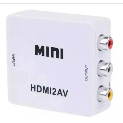 Mini Conversor Hd De Vídeo Entrada Hd-mi Saida Av2 Rca