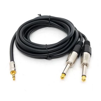 Cabo P2 Estéreo X 2 P10 Mono Blindado 100% Promoção 3 Mts