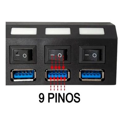 Mini Hub Usb 3.0 P/ Macbook/notebook/pc/celular/tablet Preto