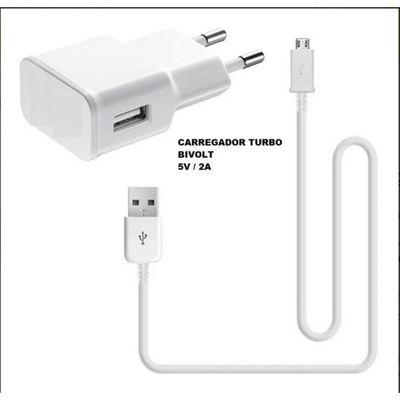 CARREGADOR TURBO USB BIVOLT 5V 2A CABO USB PARA KINDLE PAPERWHITE