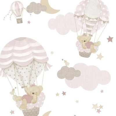 Papel de Parede Happy Infantil Branco 14818