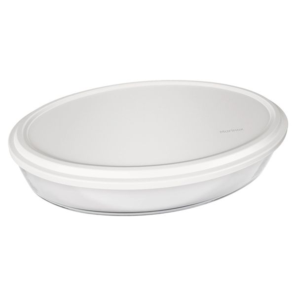 Assadeira Nadir Marinex em Vidro Oval com Tampa 3,2L - Item Sortido