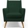 Kit 02 Poltronas Decorativas com Pés de Madeira Taroba D02 Veludo Verde Musgo C-303 - Lyam Decor
