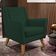Kit 02 Poltronas Decorativas com Pés de Madeira Taroba D02 Veludo Verde Musgo C-303 - Lyam Decor