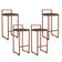 Kit 04 Banquetas Alta Para Cozinha Sala de Jantar Hanna L02 Bronze Linho Chumbo - Lyam Decor