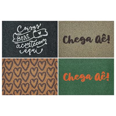 Capacho em Vinil Euro Sweet Home Estampado - Item Sortido