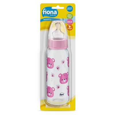 Mamadeira Fiona Desenhos Rosa 240ml