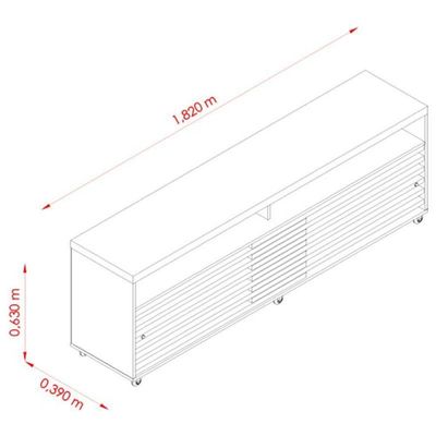 Rack Bancada Com Mesa De Centro Frizz Cross Calacata Off White – Madetec