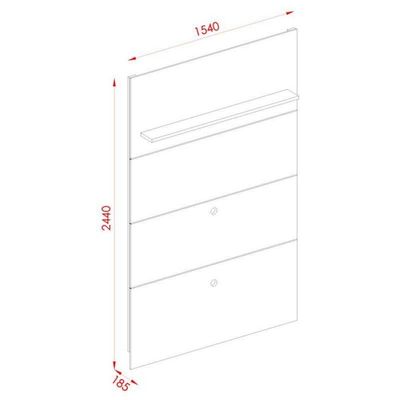 Estante Home Theater Com Bancada Suspensa Monte Carlo Calacata Off White – Madetec