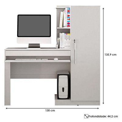 Escrivaninha Office Branco - Valdemóveis