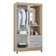 Guarda Roupa Solteiro Ambiente Cordoba 2 Portas Damasco Off White – Poquema