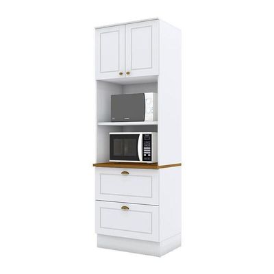 Torre Quente 2 Fornos Nova York Branco Hp Com Tampo Nature – Henn