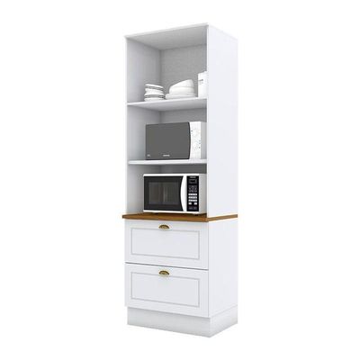 Torre Quente 2 Fornos Nova York Branco Hp Com Tampo Nature – Henn