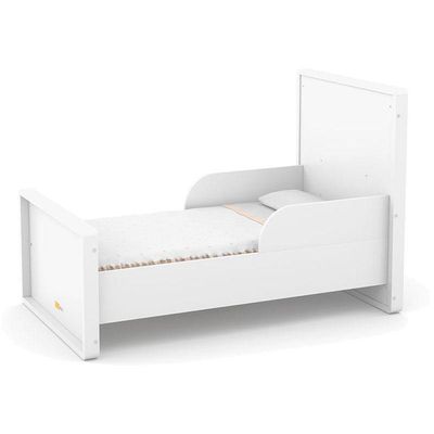 Berço Americano Com Capitonê New Boucle E Cômoda Infantil Tutto New Branco Acetinado E Colchão Ortobom - Matic
