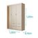 Guarda Roupa Infantil Ambiente Ayla 3 Portas Off White - Phoenix