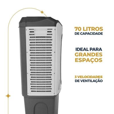 Climatizador De Ar Britânia 70L 4 Em 1 BCL70 3 Velocidades 220V