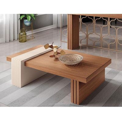 Mesa De Centro Luna Nature Off White - Hb Móveis