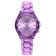 Relógio De Quartzo Feminino Design Casual Pulseira De Silicone 5atm à Prova D´agua Lilas