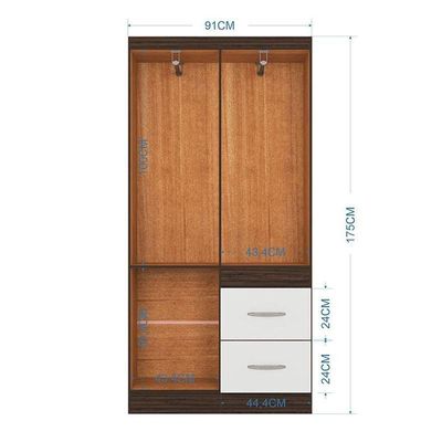 Guarda Roupa Solteiro Milão 4 Portas Chocolate Off White – Poquema