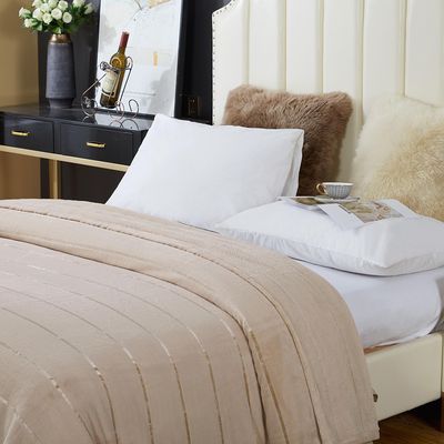 Cobertor Manta Himaláia Queen Ultrasoft Dupla Face - Cáqui - 100% Poliéster
