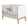 Berço Americano Com Colchão E Guarda Roupa Classic 3 Portas Branco Pés Madeira Natural ? Reller