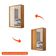 Guarda-Roupa Solteiro com Espelho Riva Flex 2 Portas 4 Gavetas Cinamomo e Off White