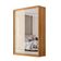 Guarda-Roupa Solteiro com Espelho Riva Flex 2 Portas 4 Gavetas Cinamomo e Off White