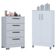 Cômoda 867 4 Gavetas Com Armário Multiuso 2 Portas Pequeno Branco Brilho - Poquema