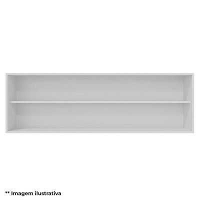 Armário Aéreo Para Cozinha Andréia 4 Portas 150cm Amêndoa Branco - Ajl