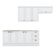 Cozinha Modulada Nova York 5 Peças Branco Hp Com Tampo Cooktop Calcare – Henn