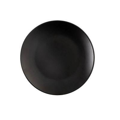 Prato para Sobremesa 18cm Cozy Preto Plástico Coza Avulso Servir Torta Pudim Mousse