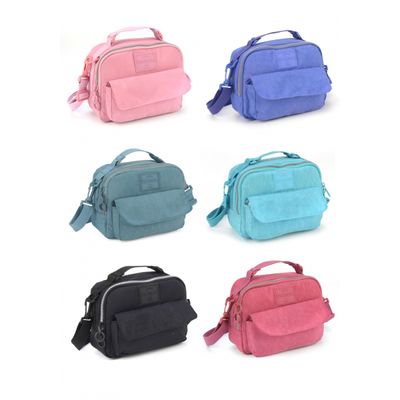 Bolsa Transversal Feminina Crinkle Nylon Up4You BE60148UP Preto