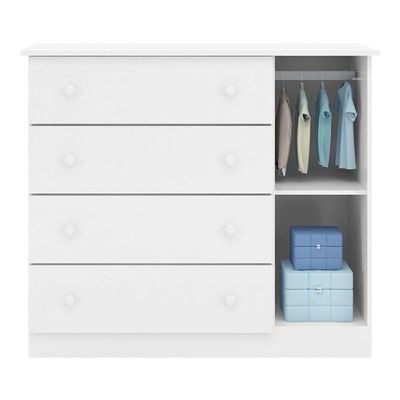 Quarto De Bebê Helena Com Berço Multifuncional Selena Branco Brilho – Phoenix