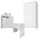 Quarto Bebê 4 Portas Ternura Baby E Mini Berço Moisés Alegria Com Colchão Branco Flex - Incorplac
