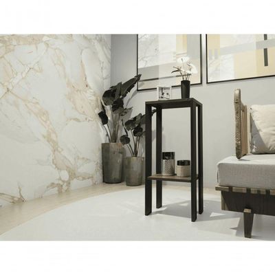 Mesa Alta Mesa De Canto Mesa De Apoio Mesa De Bebedouro Mesa Lateral Preto Com Amadeirado Escuro