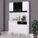 Cozinha Ambiente Kit Cassia 8 Portas Branco Preto - Poquema