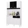 Cozinha Ambiente Kit Cassia 8 Portas Branco Preto - Poquema