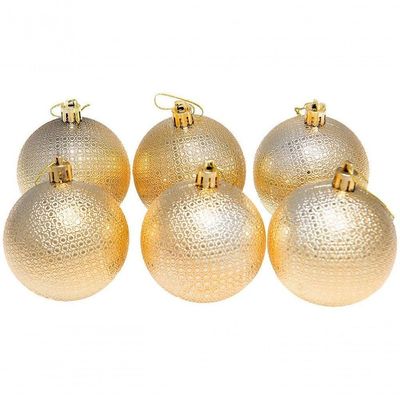 Kit 12 Bolas Natalinas Enfeite árvore De Natal 7cm Dourado