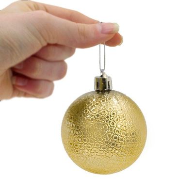 Kit 12 Bolas Natalinas Enfeite árvore De Natal 7cm Dourado
