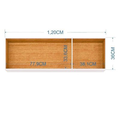 Armário Aéreo Para Cozinha 3 Portas 120 Cm Chocolate Off White– Poquema